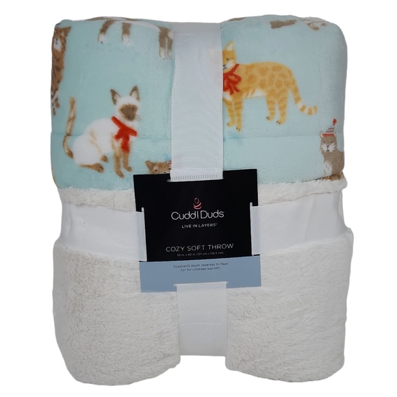 Cuddl Duds Bedding Cuddle Duds Ivory Microplush Faux Fur Throw